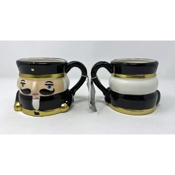 ROBERT STANLEY HOME NUTCRACKER Coffee Cups MUGS Set of 2 18 oz CHRISTMAS w/Tags - Picture 2 of 11